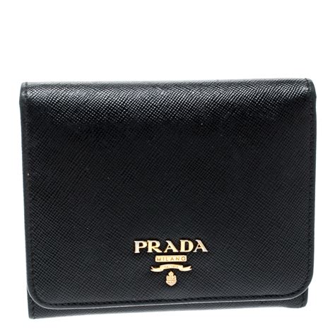 Prada Black Saffiano Leather Tri